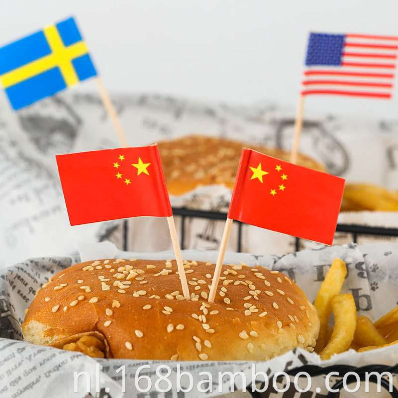 Hamburger flag sticks